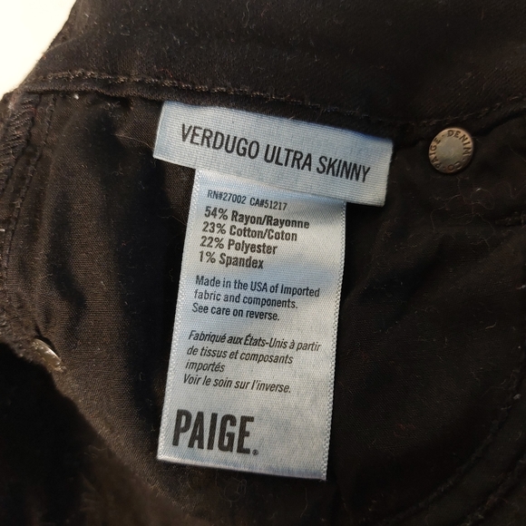 Paige black jeans size 24 - Picture 12 of 12